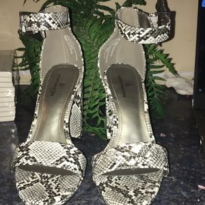 Snake skin pattern heels